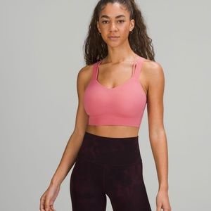 Lululemon Like a Cloud Long Line Bra D/DD Size 12 Pink Blossom